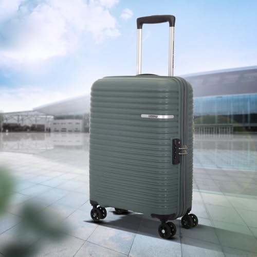 Image of American Tourister Liftoff+ | Small Size Cabin Trolley Bag (55 cm) for Travel | 360 8 Wheel Travel Luggage | Hard Case Polypropylene (PP) Suitcase | Mounted TSA Lock | Dark Olive