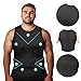 Odoland 3 Pack Men Compression Shirt, Tummy Control Slimming Undershirt Tank Top Men,Line Grey/Line Blue/Black, M