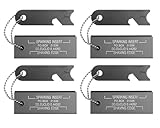 Flint Magnesium Fire Starter, Magnesium Waterproof Matches Outdoor Survival Fire Kits with Striker for Camping Hiking Emergency(4 Pack)