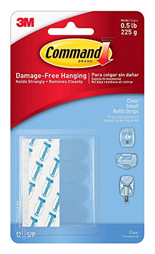 Command Small Refill Strips SSNK, 48 Strips, Clear,