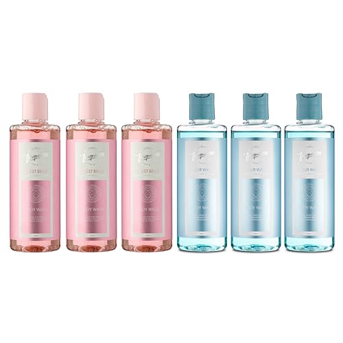 Designer Fragrances 6 Pack Tu Est Belle & Our Way Bundle - Women's Feminine Body Wash Shower Gels Bottles - For Silky Soft, Beautifully Smelling Divine & Fresh Skin, Revitalizing, Hydrating - 250ml