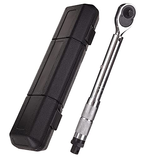 TC TECHNIC Llave dinamométrica de 19-110 Nm, trinquete reversible de 3/8 pulgadas con estuche de almacenamiento