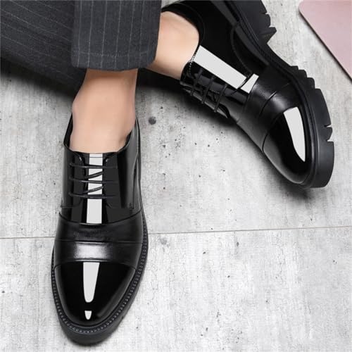Men's Invisible Height Increasing Round Toe Dress Shoes Height Lifting Oxfords Leather Fashion Gentleman Elevator Shoes3
