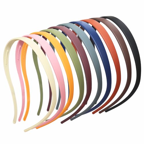 KOVOLITU 10 Pack Headbands Designed for Eyewear Flex No Pressure Hairbands for Women Comfortable Plastic Headbands with Teeth