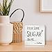 Coffee Wood Box Sign Kitchen Home Decor, Rustic Funny Pour Some Sugar on Me Wooden Box Sign Block Plaque for Wall Tabletop Desk Decoration Coffee Lover Gift