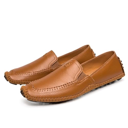 Dress Shoes for Men Handmade Men's Leather Loafers Casual Slip-On Shoes for Comfortable Leisure Wear
