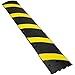 VEVOR 2PCs 6 ft/72'' Rubber Speed Hump, 2 Channel, 22000 lbs Capacity Heavy Duty Traffic Speed Bump, with High Reflective Yellow Strip 8 Expansion Screws and 1 Drill, for Asphalt Concrete Gravel Roads