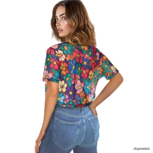 Image of Womens Short Sleeve Cardigans Lightweight Summer Cardigan Trendy Bolero Shrug Cute Floral Cardigan Sheer Bolero