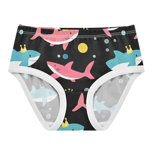 Wusikd Sharks Crown Girls' Underwear Cotton Colorful Girls Briefs Soft Toddler Underwear 2T - Main Image