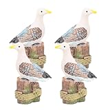 Mouette en bois à monter soi-même : elle peut servir de décoration pour une maison de poupée, un bureau, une étagère, un mini-jardin, un accessoire photo créatif, etc. figurines d'oiseaux miniatures