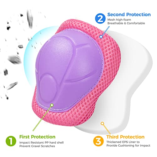 Bosoner Kids/Youth Knee Pads Elbow Pads Guards Set For For Multi Sports Roller Skates Skateboarding. Inline Roller Skating Cycling Biking Bmx Bicycle Scooter,Wrist Guards For Multi-Sports Outdoor. #TOP3