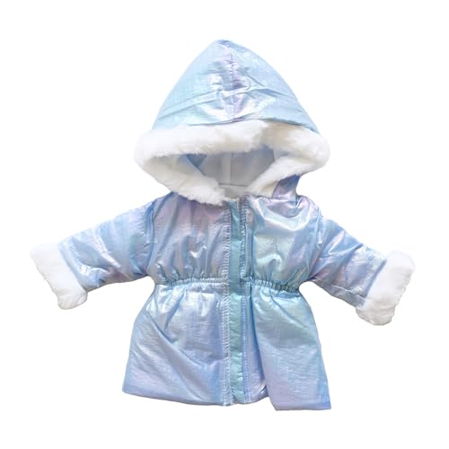 DUORUIMI Doll Clothes Winter Outfit Long Coat Jacket for American Girl Doll 18 inch, Blue, free size - Image 4
