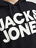 JACK&JONES PLUS Men's Jjecorp Logo Sweat Hood Play Noos Pls Sweatshirt, Black/Print:Play 5, XXXXXL #5