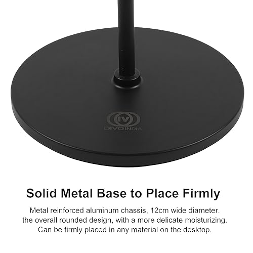 Image of OIVO INDIA Black Headphone Stand Headset Holder with Aluminum Supporting Bar for All Headphones Size