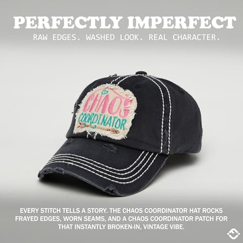 Image of Funky Junque Womens Baseball Cap Distressed Vintage Unconstructed Embroidered Dad Hat