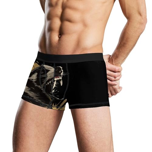 Fearless Honey-Badger Comfortable Mens Underwear Boxer Briefs Lightweight Stretch Panties2