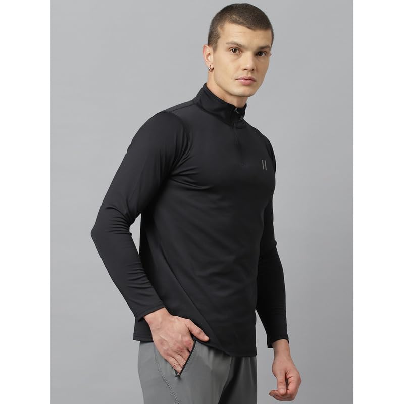 Image of ATICX Polyester Full Sleeve Compression High Turtle Neck Sports Jersey T Shirt for Men - Quick Dry Fit Gym Workout Top for Running, Swimming, Training, Cycling, Football, Badminton