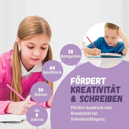 5. Bild von Inspiracles Stadt Land Furzkanone – Gesellschaftsspiel für Familien – ab 8 Jahren – Spieleblock mit 50 Blättern – Lustige Kategorien, Familien und Kinder