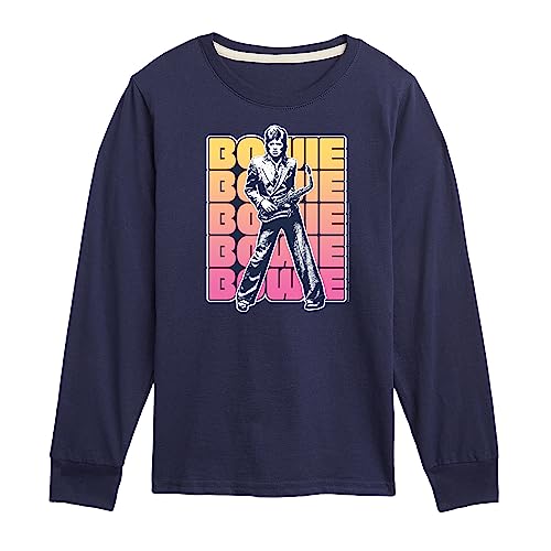 HYBRID APPAREL - David Bowie - Bowie Stacked - Toddler & Youth Long Sleeve Graphic T-Shirt