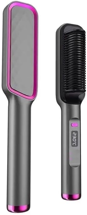 Hair Straightener Professional Quick Heated Electric Hot Comb Hair Straightener Personal Care Multifunctional Hairstyle Brush, Black, One Size