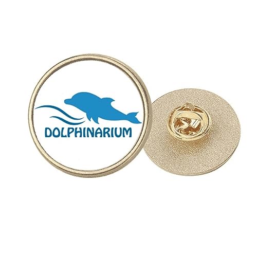 Broche dauphin dorée Blue Ocean au fermoir sécurisé taille M