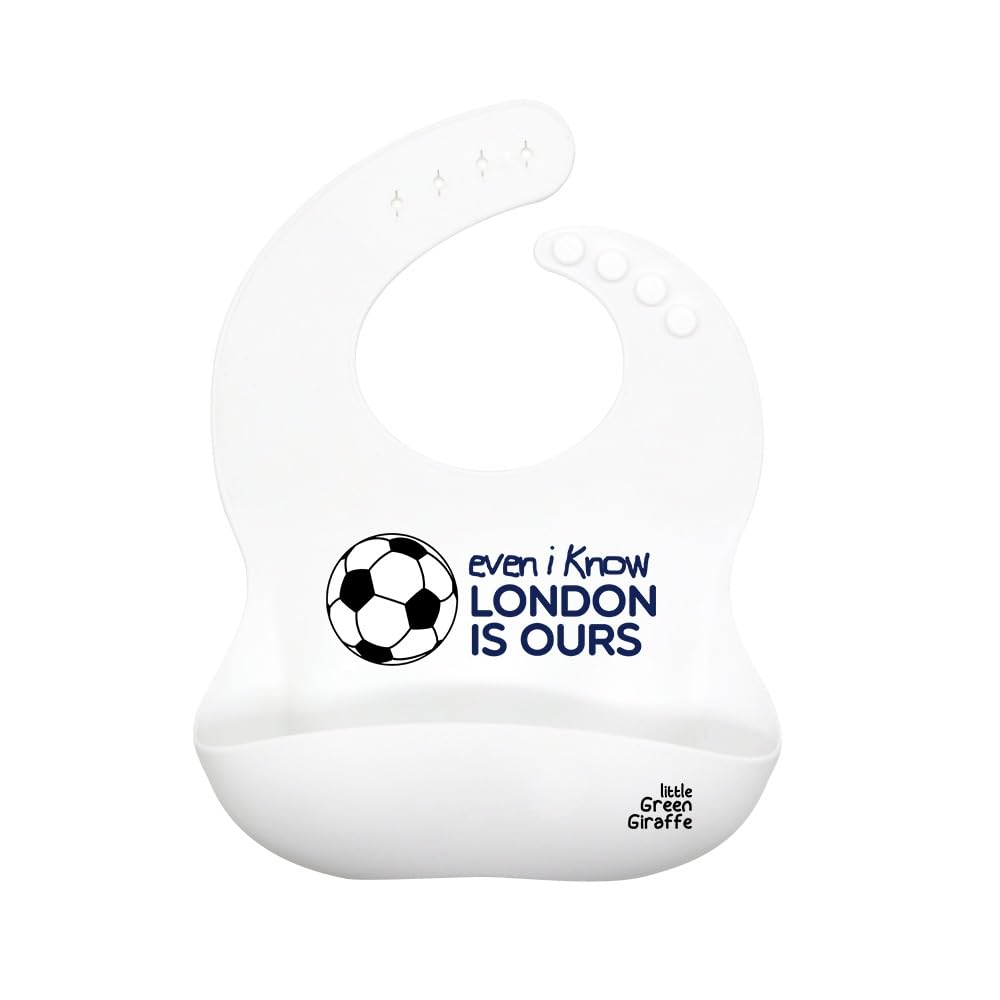 Spurs Baby Gift - 'Even I know Londons is ours' Spurs Silicone Baby Bib - 100% Silicone