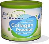 ReGenos Bone Health Collagen, Bioactive Hydrolyzed Collagen Peptides Powder Supplement, FORTIBONE®, Unflavored, Type I and III, Gluten Free, Kosher, 30 Day Supply (1 Pack)