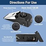 2 Pack Door Stop Alarm with Adjustable Portable Door Lock 120 dB Travel Door Stopper Door Wedge Alarm with 3 Levels Sensitivity for Hotel, Home, Apartment - Image 4