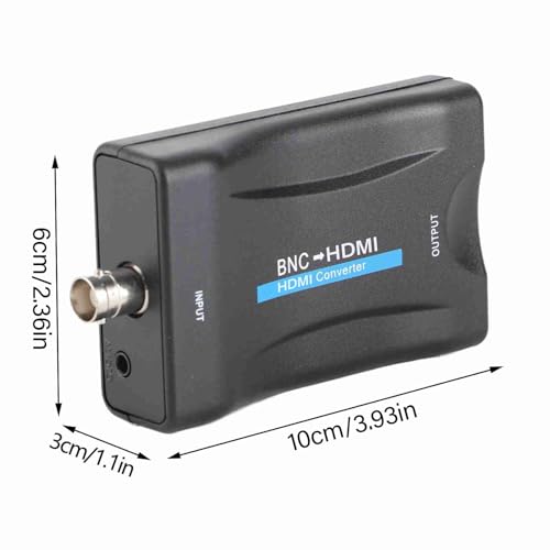 Coax BNC to HDMI Converter, 480I (NTSC)/576I (PAL) to 720P/1080P Video Adapter, Security Camera CCTV DVRs Surveillance CVR to HDTV, Monitor and Projector, Not Work for Antenna and Cable TV - Thumbnail 7