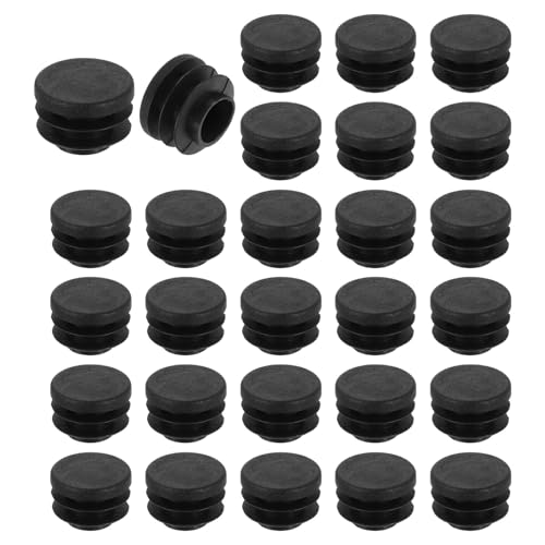 uxcell Round Plastic Plug,16mm(0.63") OD Furniture Leg Pipe Insert 28Pcs
