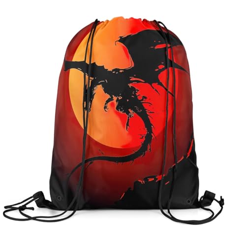 jejeloiu Rucksack mit Kordelzug, Kaktus, 33 x 39,9 cm, Boho, Sukkulenten, Sport, Turnbeutel, botanische Kordelzugbeutel, Rot, schwarz, 13x15.7inch, Drache jejeloiu Rucksack mit Kordelzug, Kaktus, 33 x 39,9 cm, Boho, Sukkulenten, Sport, Turnbeutel, botanische Kordelzugbeutel, Rot, schwarz, 13x15.7inch, Drache