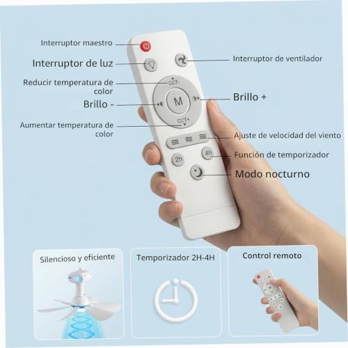 Ventilador de techo solar con mando a distancia para refrescar estancias sin gastar en luz 8