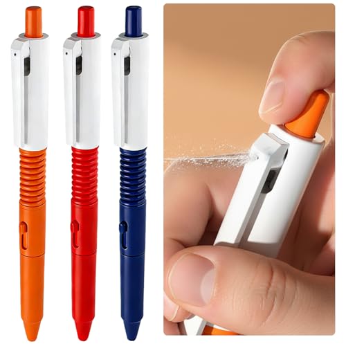 Pen That Sprays Water Water Spary Kids Toy Pen 2 in 1 Funny Prank Retractable Pens for Pranks and Tricks Writing and Spraying Blue Red Orange 3pcs