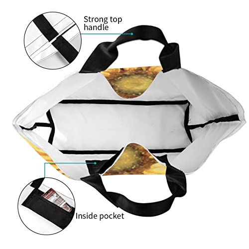 Cnlong Vintage Sunflower Large Tote Bag For Women Waterproof Reusable Shoulder Bag For Beach Travel Work And Grocery Shopping #TOP2