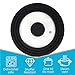 Houseables Universal Pot Lid, Pan Cover, Silicone, Tempered Glass, Black, Fits 6