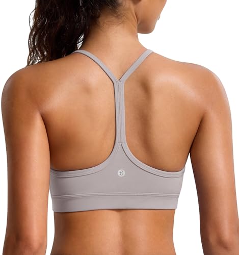 Image of BAYDI Clouduxi Y Back Sports Bra for Women - Padded Racerback Spaghetti Strap Low Impact Workout Yoga Bra, A-C Cups