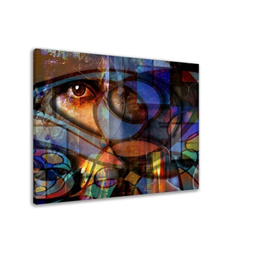 Art mural abstrait œil en verre grand format pour décoration moderne - 2