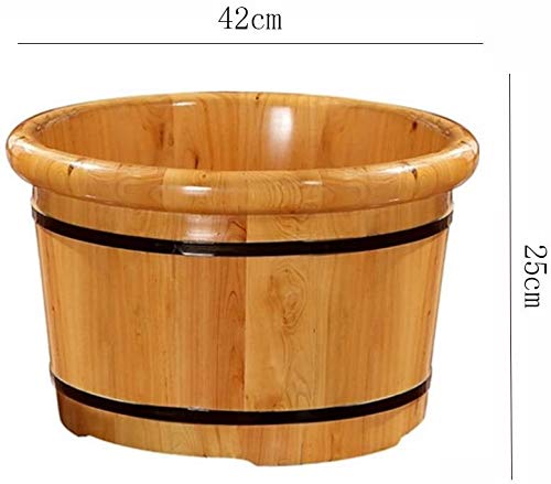 Baño de pies Katzowen para adultos, tina de cedro con masaje para pies, spa para pies con nodos elevados miniatura 2
