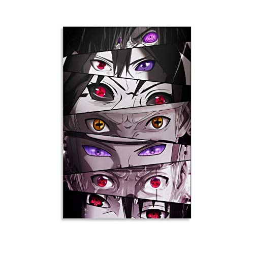 WEXIAO Anime Naruto Poster mit mehreren Charakteren, dekoratives Gemälde,...