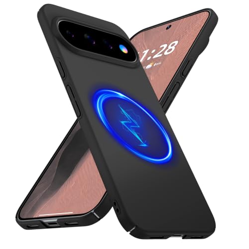GRECAZO Google Pixel 11 Pro�p�}�O�l�b�g���X�����t�B�b�g�P�[�X�A�u���b�N | Pixelsnap/MagSafe�Ή��A�\�t�g�^�b�`�}�b�g�n�[�hPC�J�o�[�A�����^�y�ʃ~�j�}���X�g�t���J�o�[�A�����O�t��