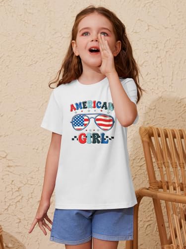 Image of ZDC Girls' Short Sleeve Shirts Kids Crewneck T-Shirts Summer Tops Basic Tees 5-14 Years