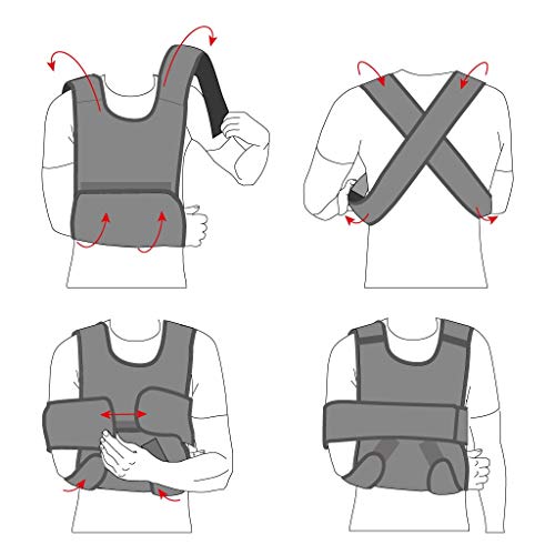 ORTONYX Arm Sling Shoulder Immobilizer Brace - Adjustable Rotator Cuff and Elbow Support ? for Men and Women - Fits Left and Right Hand - Extra Immobilizer Band Provides Extra Protection/S-M - Thumbnail 4