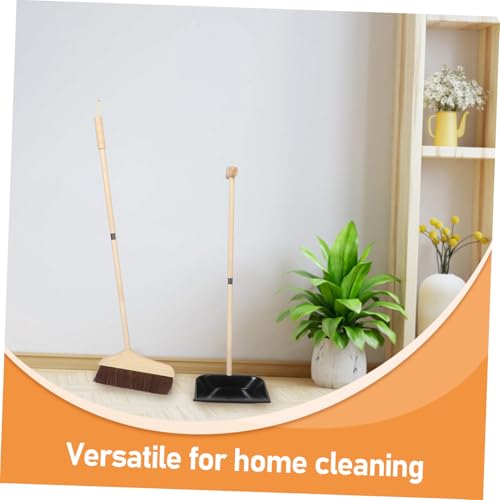 TOYZFRIENDY Schaufel Besen Set mit langem ergonomischem Holzgriff weichen Borsten für nahtloses Reinigen platzsparend leichtes Haushaltsreinigungsset für vielseitige Bodenreinigung in – Bild 4