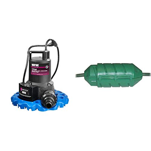 Wayne 57729-WYNP WAPC250 Pool Cover Pump & FARM INNOVATORS INC Farm Innovators Model CC-2 Connect Water-Tight Cord Lock-Green