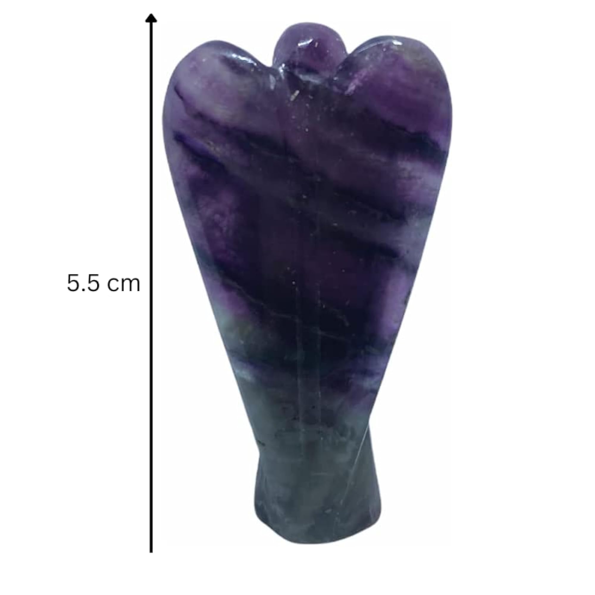 Fluorite Guardian Healing Carved Angel Gemstone Figurine