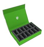 Pratique, beau et stable ! Feldherr Magnetic Box Vert Magnetic Box Compatible avec 12 GW Miniatures avec Socle 40 mm