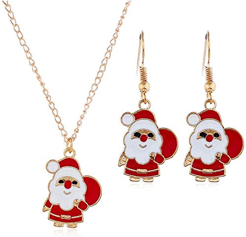 El Regalo Multicolour Leather Christmas Snowman Snowflake Santa Claus Choker Pendant Necklace Drop Dangle Earrings Set Christmas Jewelry Set for Girls (B08Q4M1MKR) Amazon Price History, Amazon Price Tracker