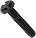 Nylon 6/6 Pan Head Machine Screw, Black, Slotted Drive, #4-40 Thread Size, 3/4" Length, Fully Threaded, USA Made (Pack of 100)