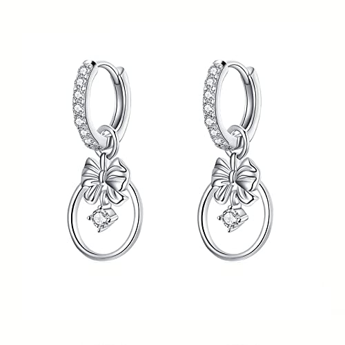 Boucles d'oreilles nœud papillon en argent 925 pour fille