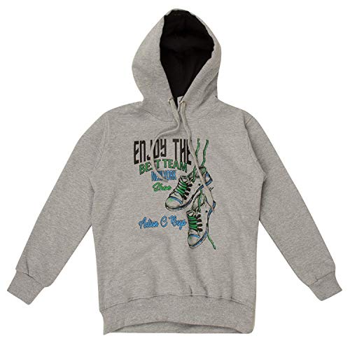 Image of kiddeo Boys Cotton High Neck;Hooded Neck Sweatshirt